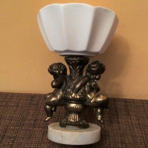 Vintage Hull White Cherub Centerpiece